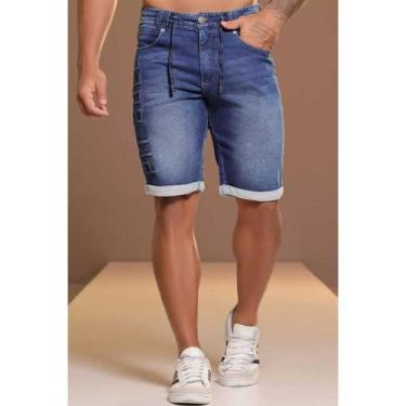 Imagem de Bermuda Masculina Pitbull Lançamento Ref 86728 - Pit Bull Jeans, Azul,