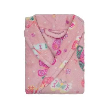 Imagem de Roupão Infantil Microfibra Camesa Borboleta M (8 a 10 Anos) - CAMESA I