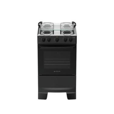 Imagem de Fogão 4 Bocas Com Mesa Inox Mônaco Atlas Plus Bivolt, Preto, Bivolt