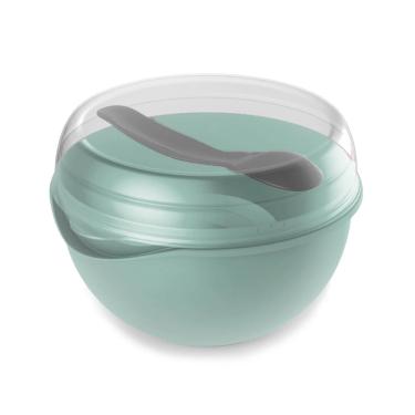 Imagem de Marmita Redonda em Plástico com Colher Plasvale 550ml Verde