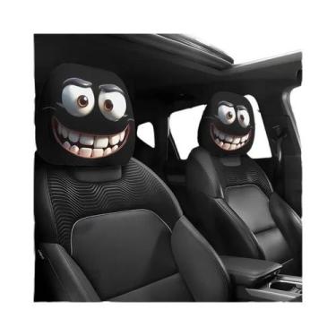 Imagem de Capa De Almofada Para Carro Com Estampa De Rosto Sorridente, Macia, La