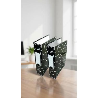 Imagem de Kit 2 Pastas Registradoras AZ Estampadas 8cm - Congratulations Store