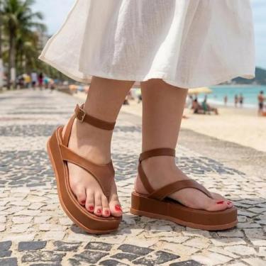 Imagem de Papete Feminina Flatform Napa Soft Confortável Fivela Solado Macio - L