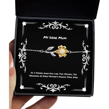 Imagem de SpreadPassion So I Steped Away for Like, Two Segunds. The Beginning of Every Mother's Horror Story, Ever. Pulseira de girassol, mãe, presentes chiques para mãe