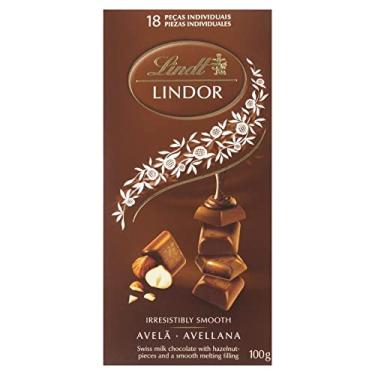 Imagem de Chocolate Lindt Lindor, Ao Leite com Avelã, Barra de 100g