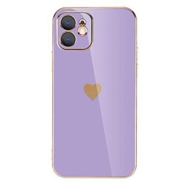 Imagem de Capa de telefone com proteção de lente de revestimento sólido para iPhone 12 11 Pro Max X XR XS Max 7 8 6 6s Plus SE 2020 Capa de capa macia 13 Pro Max, roxa, para iPhone 13 Pro