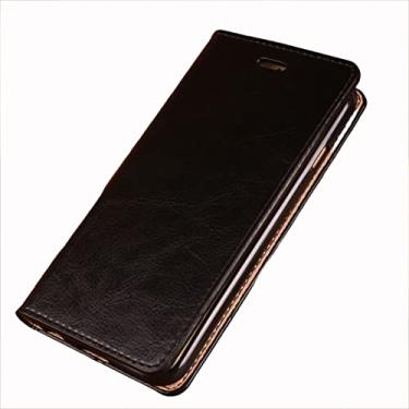 Imagem de LAHappyL Capa carteira de couro legítimo para iPhone 13 Pro Max/13 Pro/13/13 Mini, suporte para cartão de crédito, capa protetora com flip fólio, preta, 13 Pro Max de 6,7 polegadas