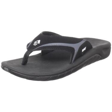 Imagem de Reef Slap II Chinelo (Bebê/Criança pequena/Criança grande), Black/Flash Grey, 3-4 Toddler