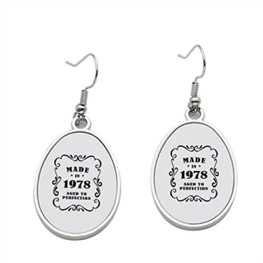 Imagem de Brinco Made In 1978 – Brincos pendentes para meninas – Presente de festa de aniversário dos namorados