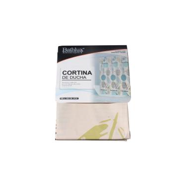 Imagem de Cortina Para Box De Banheiro Em Eva Bathlux Folha Verde