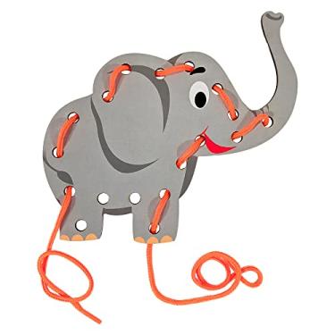 Imagem de Alinhavo Infantil Elefante Brinquedo Educativo e Pedagógico