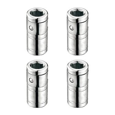 Imagem de PETSTIBLE 4 peças, chave quadrada de 6,35 mm para soquete sextavado de 6,35 mm adaptador de chave de fenda soquete raso para broca de chave de fenda, adaptador de soquete, broca de passo, conversor de chanfro