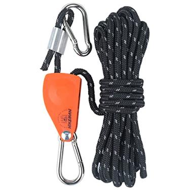 Imagem de predolo Polia Catraca Cabide de Engrenagem Refletiva Reforçada E Mosquetão para de Toldos, 6mm 5m Preto