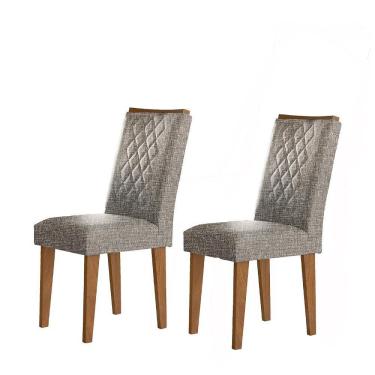 Imagem de Conjunto com 2 Cadeiras Jade Veludo Grafite Rufato