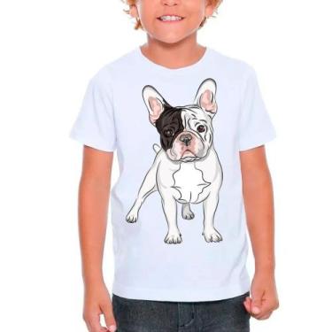 Imagem de Camiseta Buldogue Francês Pet Dog Cachorro Branca Infantil04 - Design
