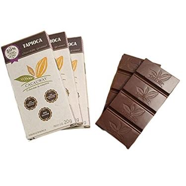 Imagem de Chocolate 50% cacau ao leite Crocante com Tapioca - kit c/3 unidades de 20g cada - Cacauway