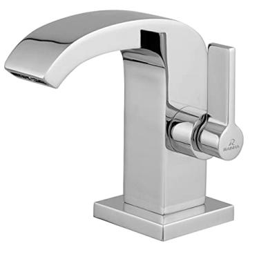 Imagem de TORNEIRA LAVATÓRIO 1/4 VOLTA SQUARE BANCADA PRETO FOSCO RAINHA METAIS