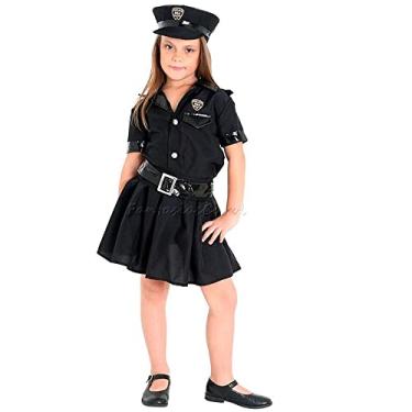 Imagem de Fantasia Policial Infantil Feminino Completa Com Quepe Sulamericana P 2-4
