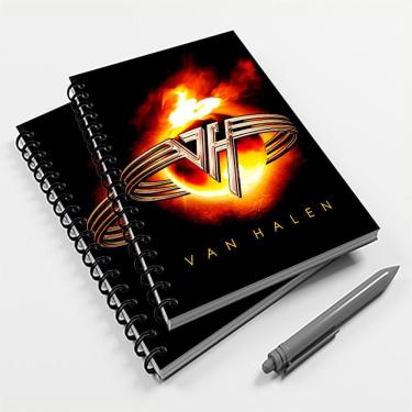 Imagem de Caderno Universitário 200 fls 10 Mat Rock Van Halen