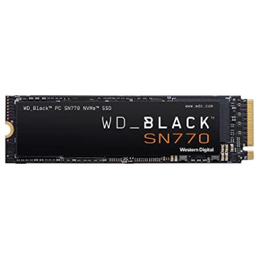 Imagem de WD_BLACK, SSD SN770 1TB NVMe M.2 2280 (Leitura até 5150MB/s e Gravação até 4900MB/s)