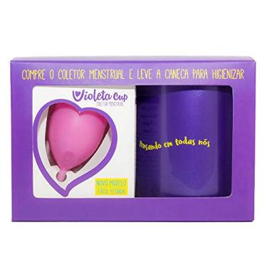 Imagem de Violeta Cup Kit Coletor Menstrual Tipo B Rosa + Caneca Higienizadora Rosa Tipo B Mulheres Com Até 29 Anos E Sem Filhos E/Ou Com Colo Do Útero De Altura Baixa