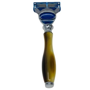 Imagem de GBS 5 Lâmina Razor- 5 Blades Compatible- Fornece Clean and Close Shave Professional cartucho de barbear Navalha Lubrificado Faixa protege a pele