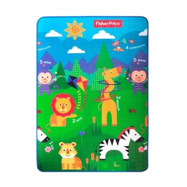 Imagem de Tapete Infantil Fisher Price Recreio Dupla Face Acolchoado Jolitex