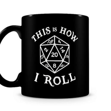 Imagem de Caneca Dungeons And Dragons This Is How I Roll Black