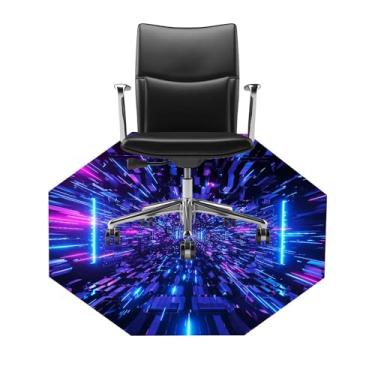 Imagem de Tapete Gamer Premium Protetor De Piso Quarto Escritório Sala Antiderrapante Abstrato Roxo