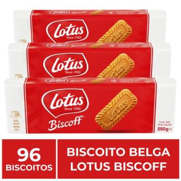 Imagem de 96 Biscoitos - 3 Pacotes X 32 - Lotus Biscoff