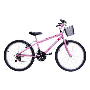 Imagem de Bicicleta de Passeio Saidx Bike Feminina - Aro 24 18 Marchas - Freios V Brake (Rosa)