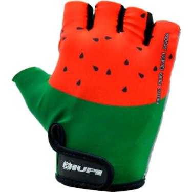 Imagem de Luva Ciclismo Hupi Eco Dedo Curto Melancia, Cor: Vermelho/verde, Tamanho: Gg