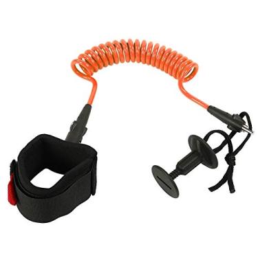 Imagem de Leash de Pulso Enrolado para Bodyboard 5,5 Mm/5 Pés Acolchoado Ajustável Trela âncoras Acessórios de Surf (Laranja)