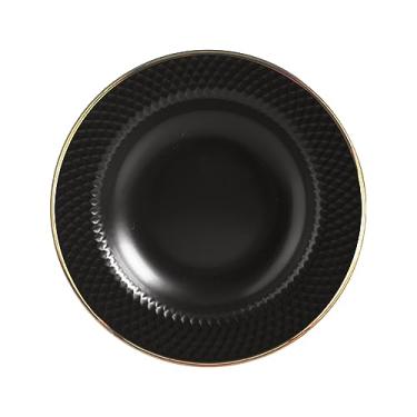 Imagem de Prato Fundo Massa Risoto Sopa Relevo Black Gold Alleanza 6 un