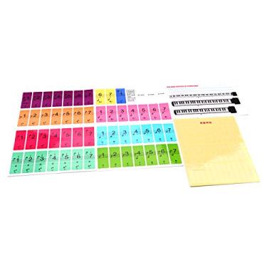 Imagem de Adesivos de Teclado de Piano para 88/61/54 Teclas, Etiquetas Removíveis de Notas de Teclado de Piano para Iniciantes, Aprendizagem
