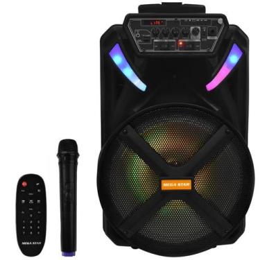 Imagem de Caixa Karaoke Megastar SPA120BTF 12" 30.000 Watts P.M.P.O /USB/FM/Auxi