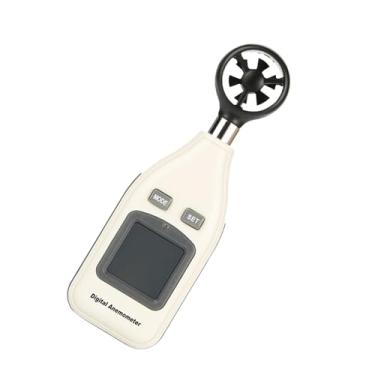 Imagem de YsXoWiui Medidor de Velocidade Do Vento Anemômetro Digital Dispositivo de Teste Portátil Fácil Operação Medidor de Fluxo de Ar de Temperatura para, Branco 5,25x16cm