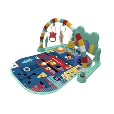 Imagem de Kokiya Tapete musical para bebês com chocalhos e elementos interativos, Tráfego Ciano, Tamanho real