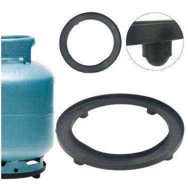 Imagem de Suporte Plástico Botijão Bujão Gás 13kg c Deslizante - Mix Plásticos, 