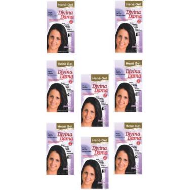 Imagem de Hene em gel jaborandi 180gr pouch preto forte (preto azulado) - Divina