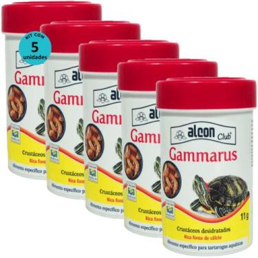 Imagem de Ração Alcon Club Gammarus 11g Para Tartarugas Aquáticas Kit Com 5