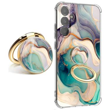 Imagem de CLATUK Capa para Samsung Galaxy a35 de 5 g de mármore, fina, antiqueda, à prova de choque, macia, à prova de choque, transparente, capas protetoras de telefone de 6,6 polegadas (Lago alpino com