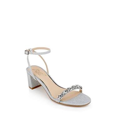 Imagem de Jewel Badgley Mischka Danni Sandália de salto baixo, Prata, 36