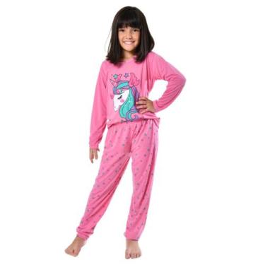 Imagem de Pijama Longo Infantil Menina Personagem Inverno Manga Longa - Prikéta 
