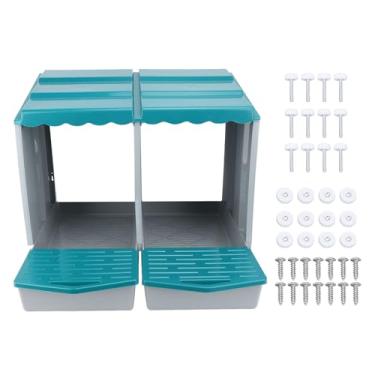 Imagem de Caixa de Nidificação de Frango PP, Grande Capacidade, Fornece Espaço Confortável e Seguro, Adequada para Galinhas, Aves, Patos, Equipamentos de Galinheiro Com Grandes Orifícios