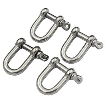 Imagem de DGOL 10 peças 3/40.6 cm tamanho pequeno 304 aço inoxidável âncora parafuso corrente fio fixador conector arco grilhões carregando 99.8 kg