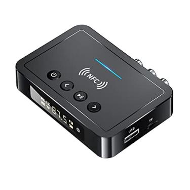 Imagem de KESOTO Nfc 5.0 Transmissor/Receptor Sem Fio Adaptador De Áudio De 3.5Mm AUX De 3.5Mm Rca Óptico Controle Remoto Para Tv/Sistema De Som Home