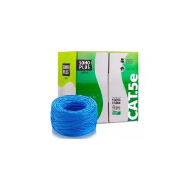 Imagem de Cabo De Rede Furukawa Cat5e Soho Plus Caixa 305m Cmx Azul