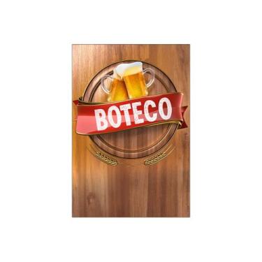 Imagem de Painel De Festa Vertical 1,50 x 2,20 - Boteco Efeito Madeira Canecas 0