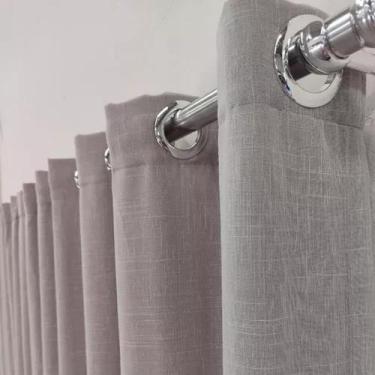 Imagem de Cortina Luxuosa Com Argola Para Quarto Linho E Blackout 100% 4,00x2,60